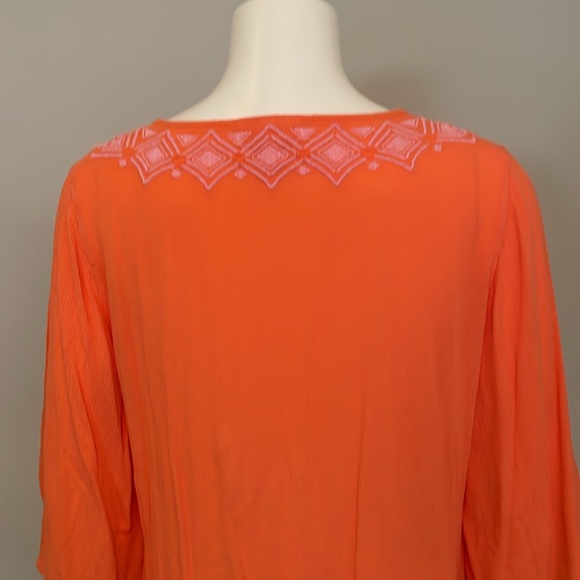 Lilly Pulitzer for Target Orange Camelia Gauze Tunic Top Swim Coverup Size L - Picture 6 of 9